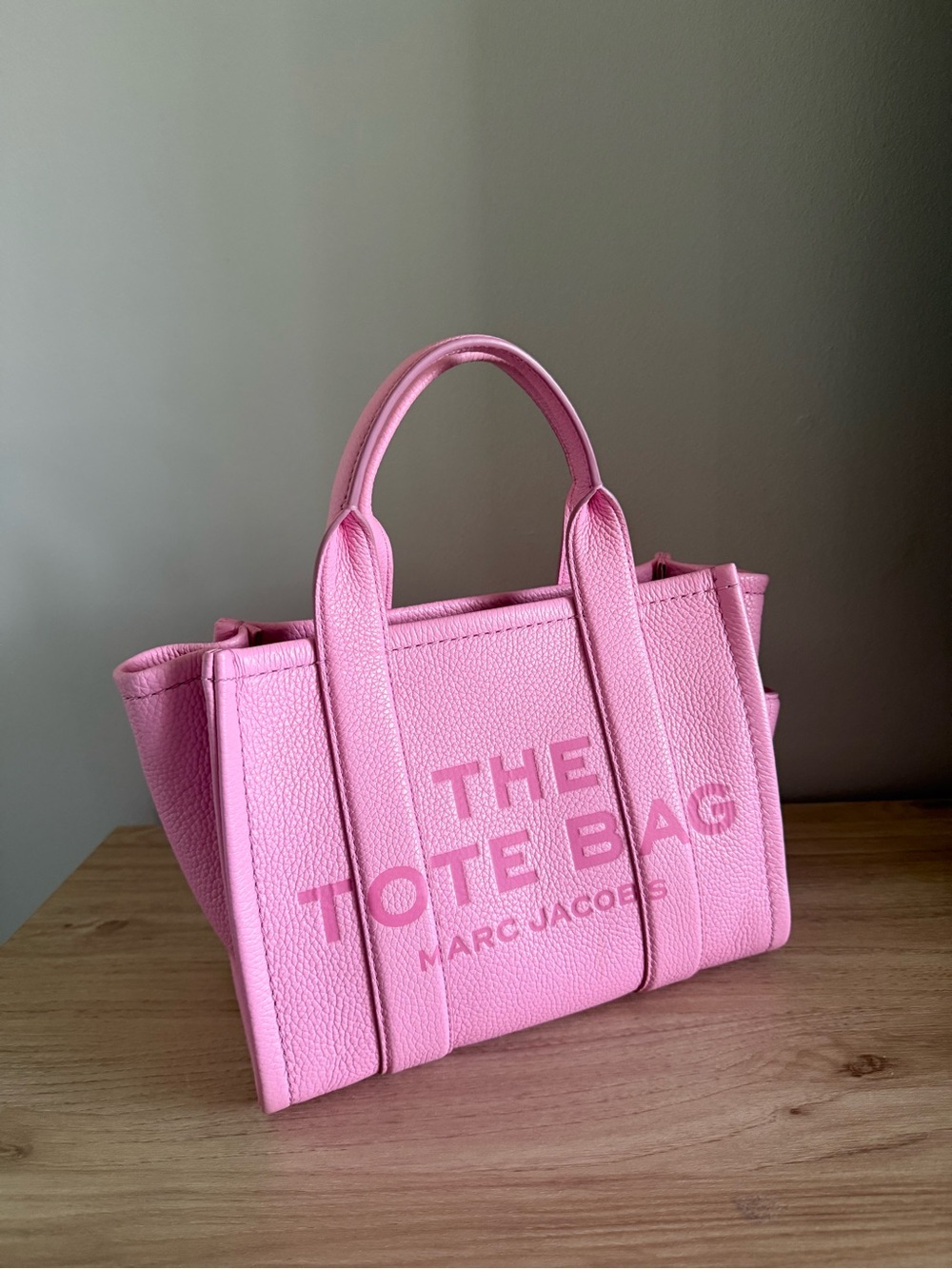 Marc Jacobs The Small Tote Bag Leather - Candy Pink - Picture 2 of 8